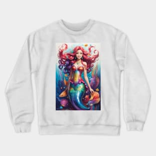 Rainbow Happiness Mermaid Crewneck Sweatshirt